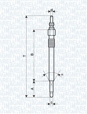 MAGNETI MARELLI 062900050304 -  Свеча накаливания